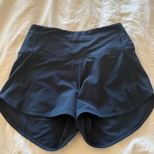 Lululemon True Navy Speed Up High-Rise Lined Short 4"